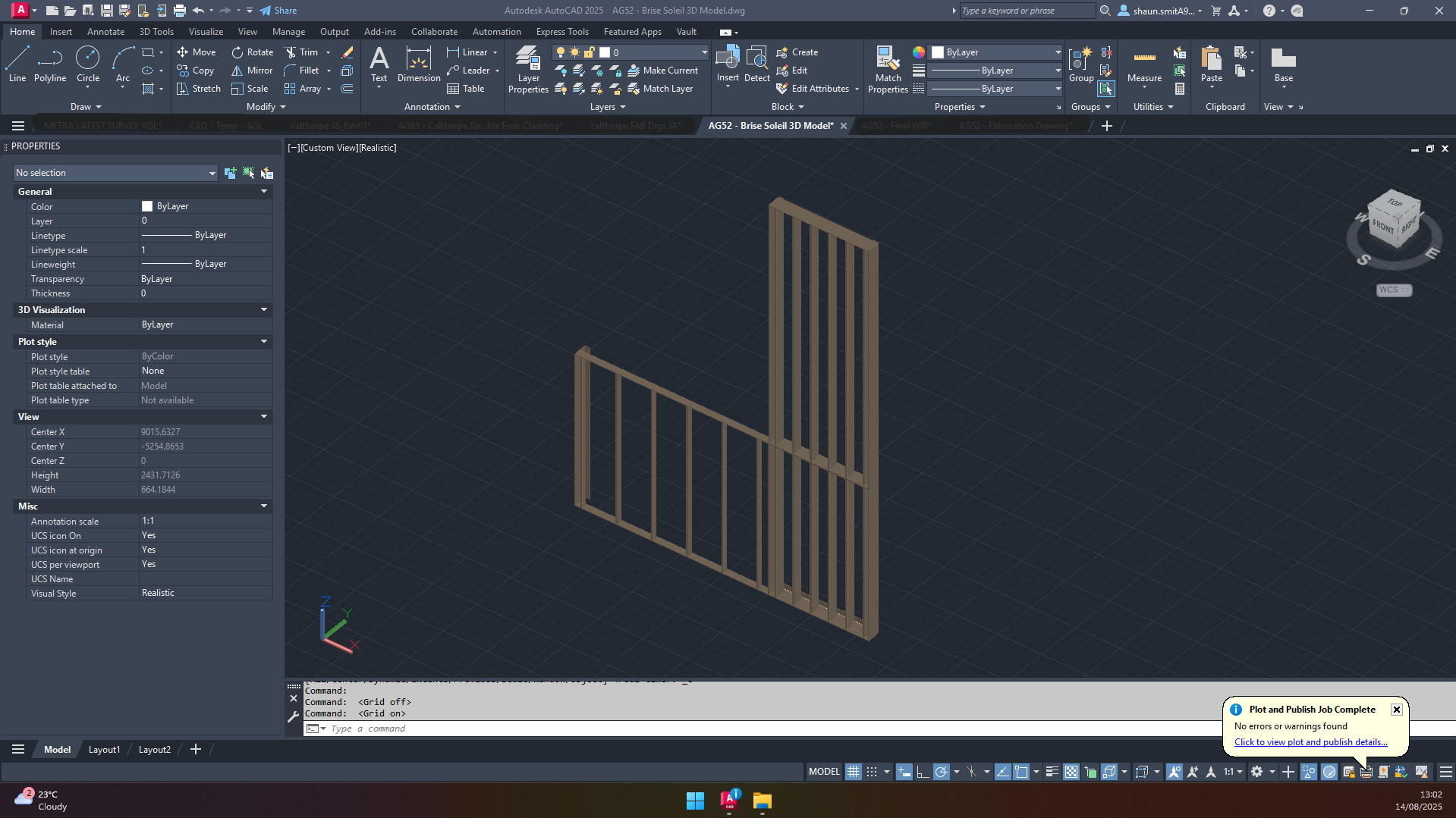 Advanced Glass design team using AutoCAD to develop precise and compliant façade drawings and technical details.