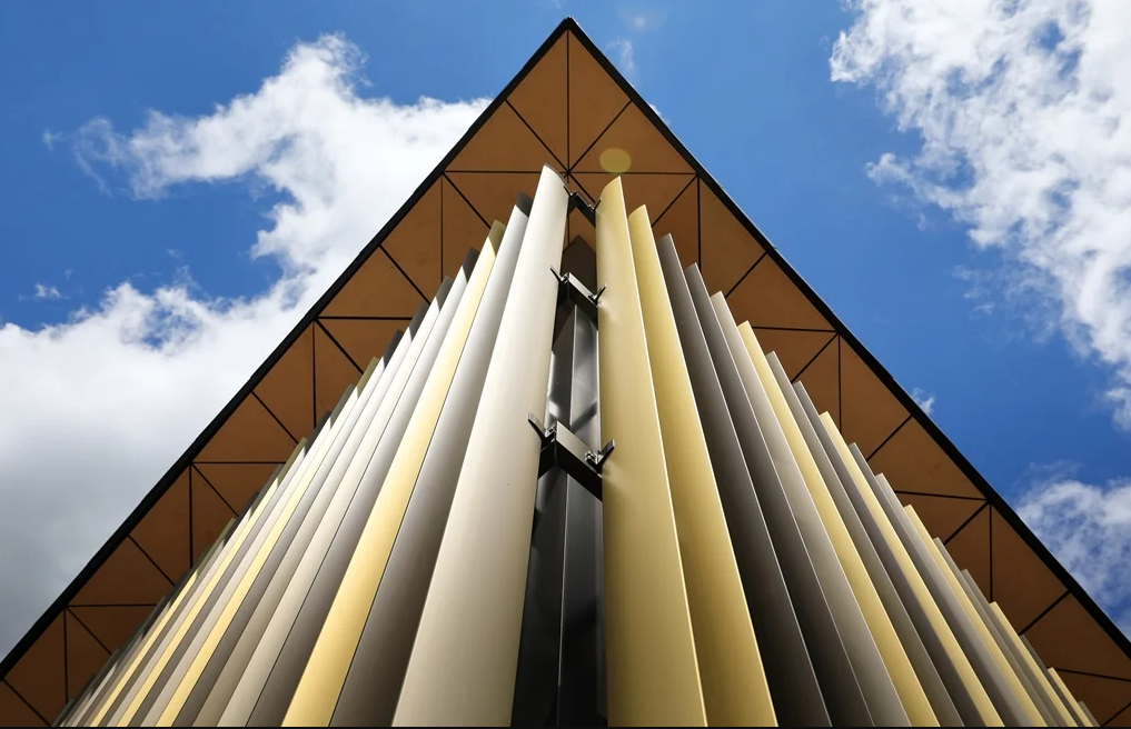 Advanced Glass installing aluminium brise soleil systems to provide solar shading and enhance façade performance.