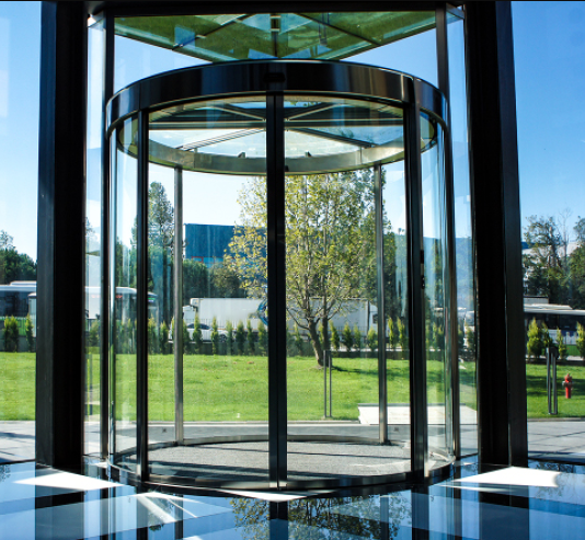 Advanced Glass installing high-performance circular sliding doors providing seamless access and architectural impact.