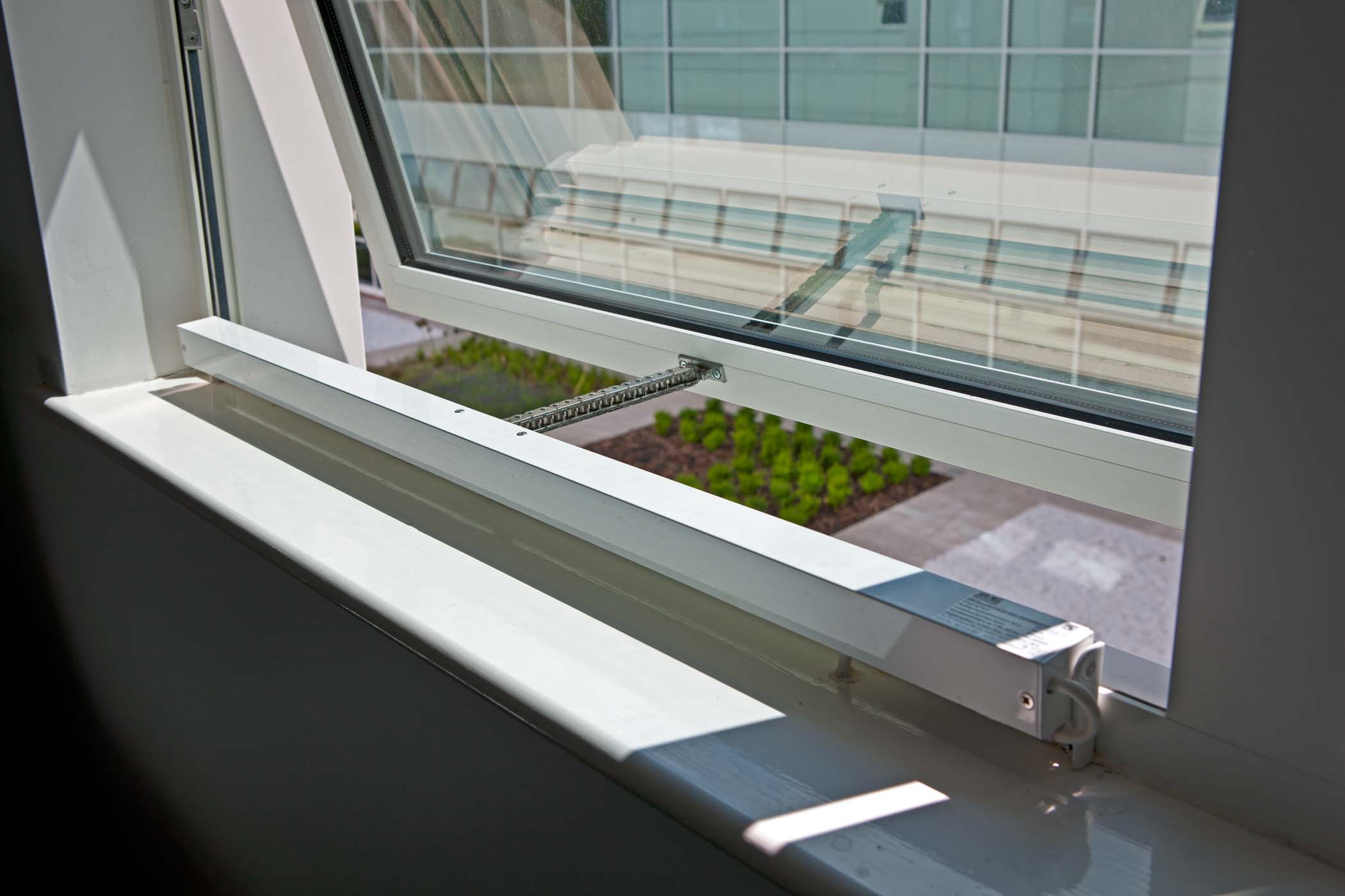 Advanced Glass fitting discreet actuator systems to provide smooth, automated window operation and improved ventilation control.