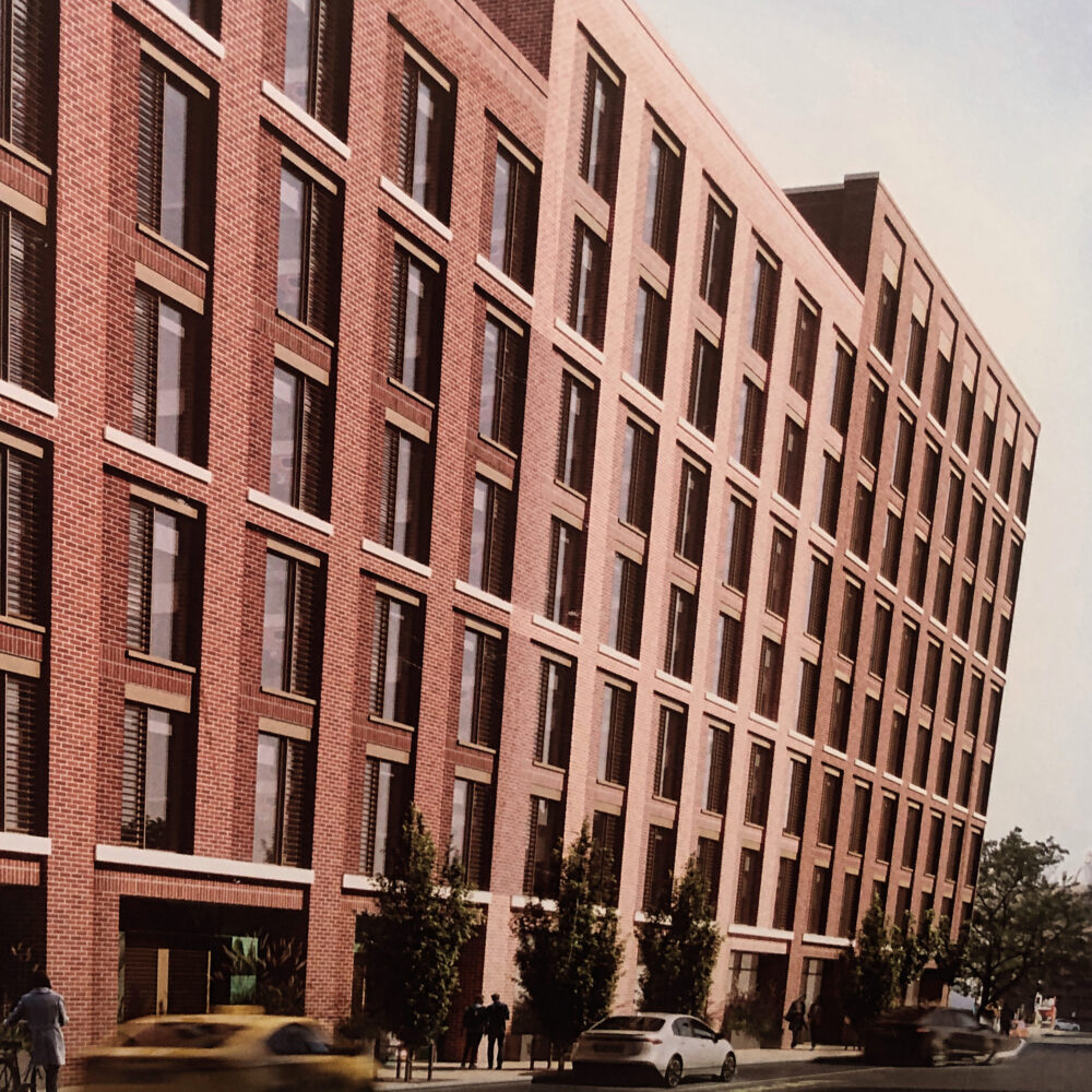 Feature barrier panels and curtain wall glazing on Burley Street high-rise student accommodation