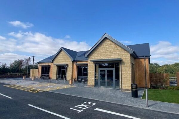 1. Curtain walling and aluminium glazing at Ram Jam Services Greetham