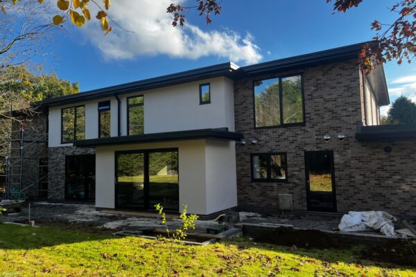 High end residential glazing with aluminium windows at Paddock House Market Bosworth