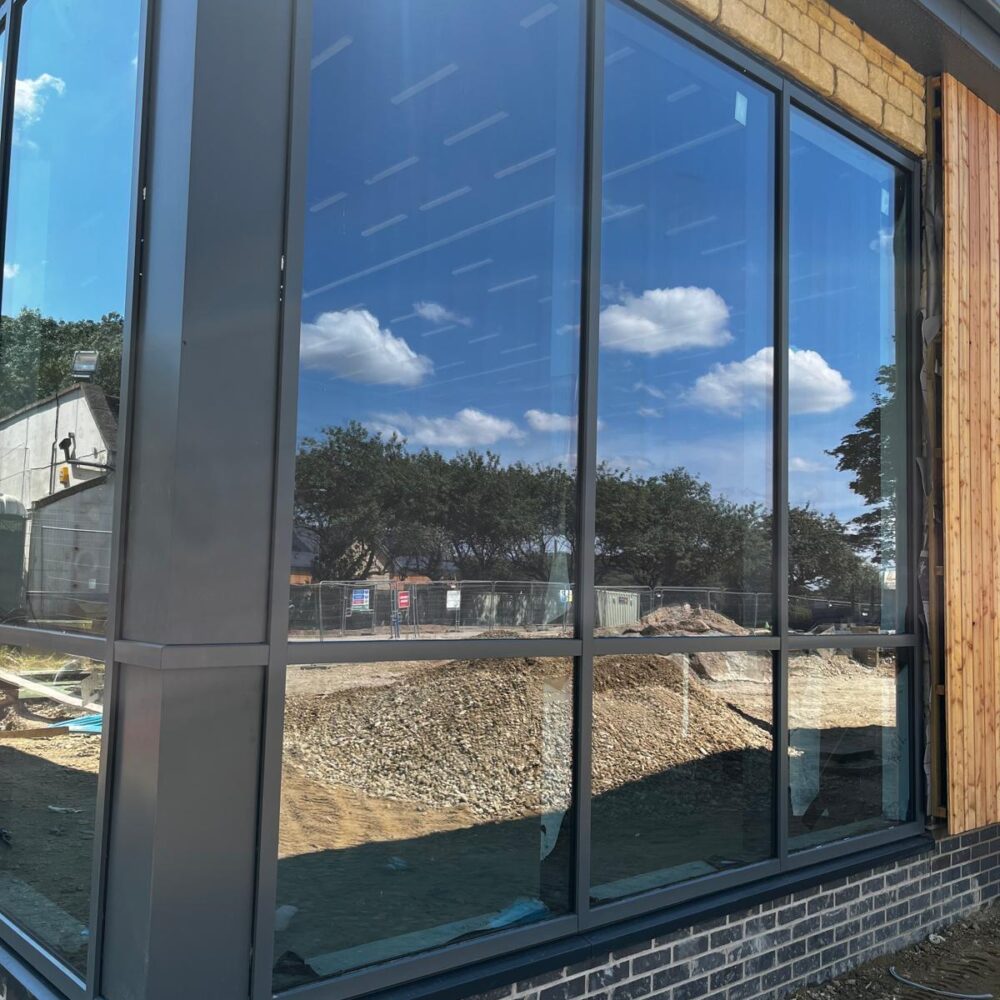 4. Drive-through hatch window and glazing at Ram Jam Services retail units