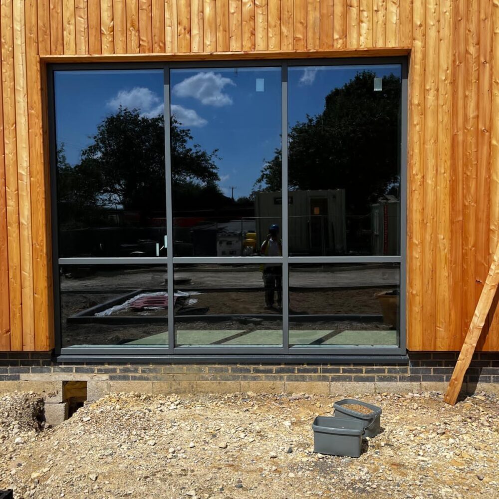 5. Aluminium curtain wall façade at Ram Jam Services on Great North Road