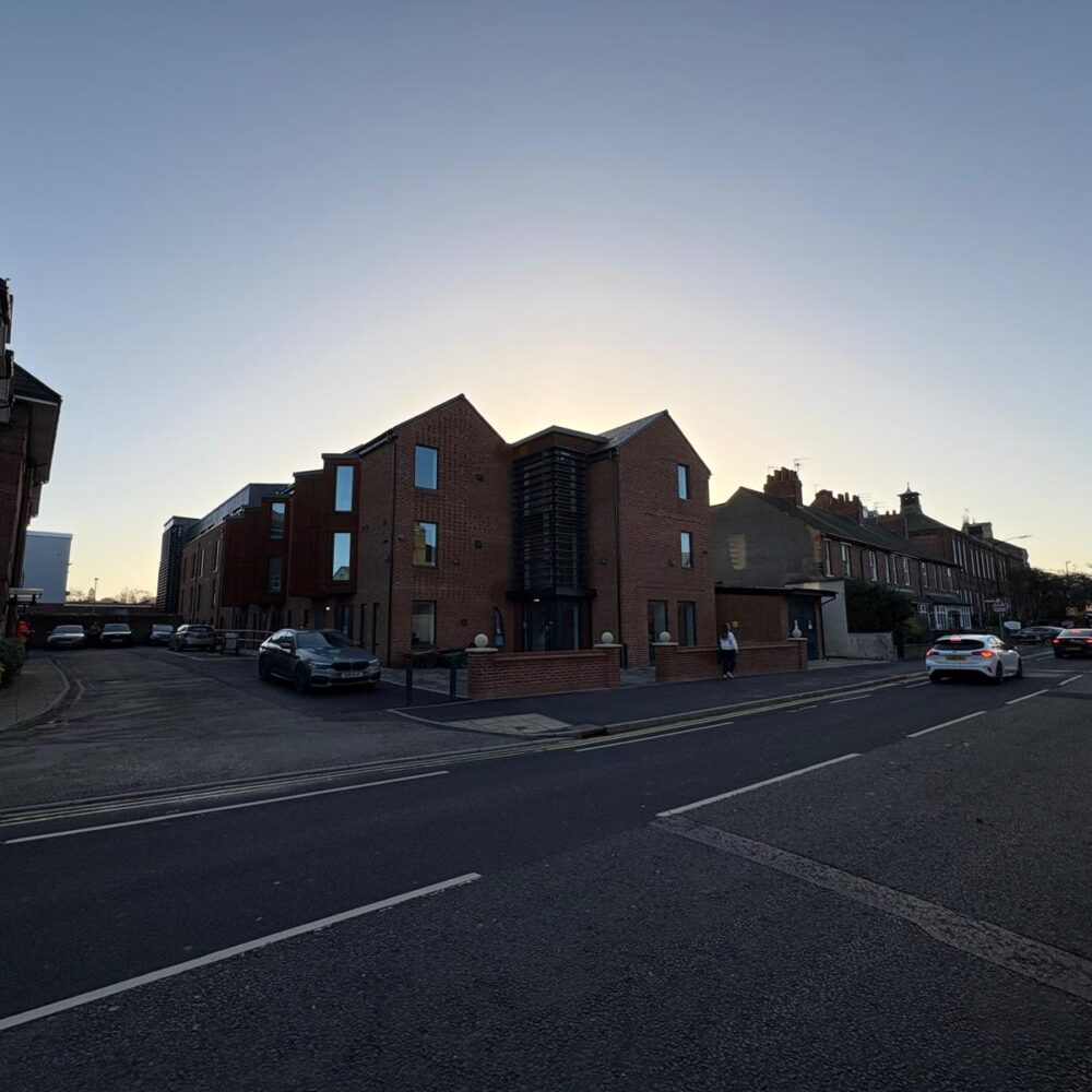 1. Curtain walling and aluminium windows at Fawcett Street residential development York