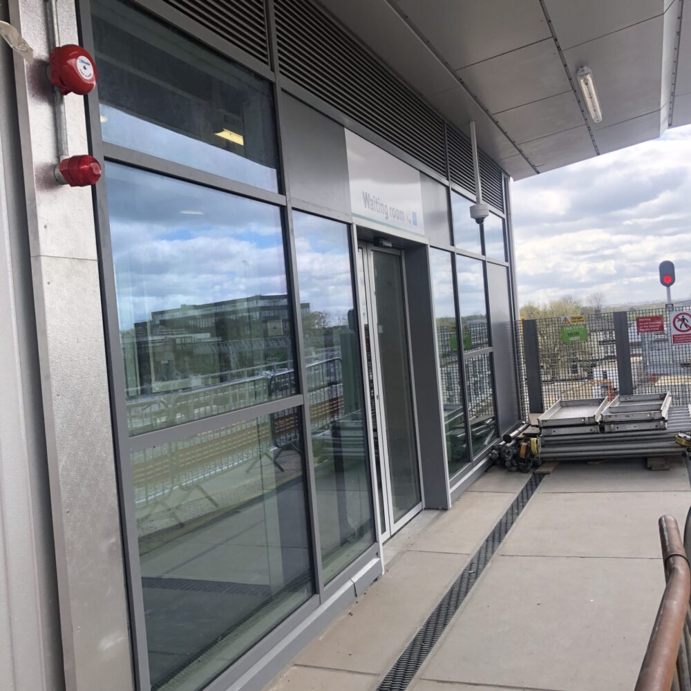 CWCT water testing and curtain wall repairs at Bletchley Station
