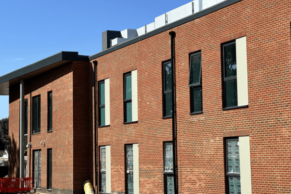 Facades For Healthcare Buildings featuring brickwork, modern windows and external finishes on a newly constructed healthcare facility.