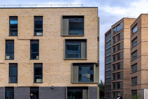 Acoustic performance considerations in modern student accommodation buildings, where effective sound insulation helps reduce noise between rooms.