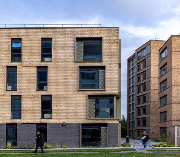 Acoustic performance considerations in modern student accommodation buildings, where effective sound insulation helps reduce noise between rooms.